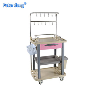 Peter Deng Infusion Cart 600x480x980mm 5 Layers With Drawer And Hooks For Hospital Use - Product Image 2