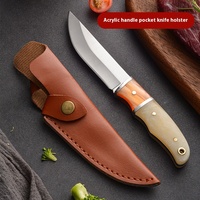 Moderne Outdoor Camping Straight Messenset Draagbare Anti-Body Scherp Vlees En Fruitmes Met Handgreep Voor Survival Gift Doel