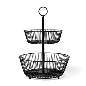 Cesta de Alambre Metálica para Frutas, Cesta de Almacenamiento de Alambre para Encimera, Cocina, Sala de Estar, Organización del Hogar - Product Image 1