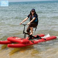 Vélo aquatique à pédales plat à structure Drop Stitch, 1 personne, cadre en aluminium avec plateforme avant gonflable, rapide pour le lac, pliable, de Chine Lumark