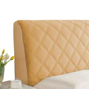 ผ้าคลุมหัวเตียงลายเพชรแบบมีฟองน้ำบุ  ผ้ากำมะหยี่คริสตัล  ยืดหยุ่นได้  ใช้ได้กับเตียงทั่วไป  สไตล์โมเดิร์นเรียบง่าย  ป้องกันฝุ่น - Product Image 5