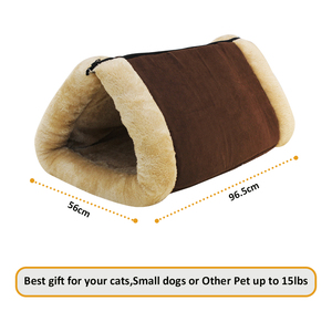Túnel de Felpa 2 en 1 para Gatos, Tapete para Gatos de Interior, Cama para Gatitos, Iglú Autocalentable, Tapete Cubierto - Product Image 2