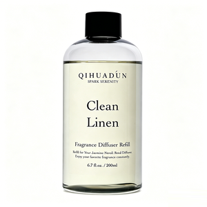 Recharge de diffuseur à bâtonnets en lin naturel écologique longue durée, <span class=keywords><strong>parfum</strong></span> coton frais, pour salon, chambre, salle de bain, buanderie - Product Image 1