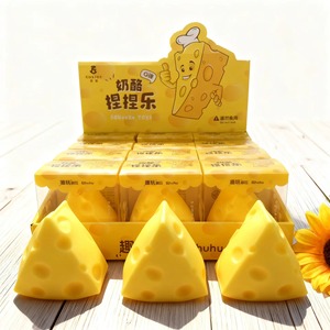 Juguetes Antiestrés al por Mayor, Cubo de Queso Triangular Elástico de Goma TPR, Juguete Sensorial Suave y Blandito para Niños, Alivio de la Ansiedad - Product Image 2