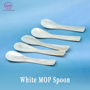 사용자 정의 레이저 새겨진 로고 천연 Nacre 어머니 진주 쉘 캐비어 아이스크림 스푼 - Product Image 6