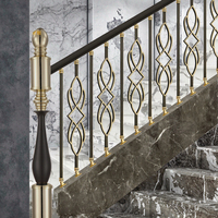 Balustrade en aluminium de style scandinave MEIXI, montage au sol, réglable, garantie 5 ans, pour escaliers d'hôtel