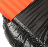 Système de couchage 2 en 1 en nylon mat extraléger, sac de couchage en duvet de canard