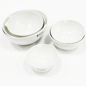Bol d'évaporation en porcelaine céramique à fond rond de laboratoire de 30ml 100ml 250ml 500ml - Product Image 1