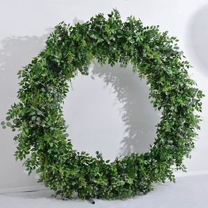 Nueva boda arco redondo decoración planta verde flores Sennys césped boda arreglos florales con menta verde gris <span class=keywords><strong>era</strong></span> blanco - Product Image 2