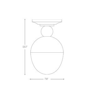 OEM/ODM Copper Modern Minimalist <b>Globe</b> Ceiling Light American Simple Golden Ball <b>Glass</b> Flush Mount Light for Corridor Hallway - Product Image 5