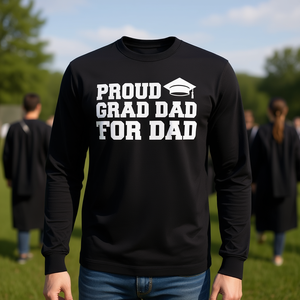 Camiseta de manga larga para papá graduado, camiseta de graduación para papá - Product Image 3