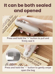 Wholesale Mini Bag Sealer With Cutter Magnetic USB Rechargeable Portable Snacks Food <b>Vacuum</b> Heat <b>Sealing</b> <b>Machine</b> Re-sealer - Product Image 5