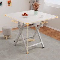 Table à manger pliable simple, ronde ou carrée, petit bureau portable pour marché nocturne, stand, location de maison, dîner en extérieur