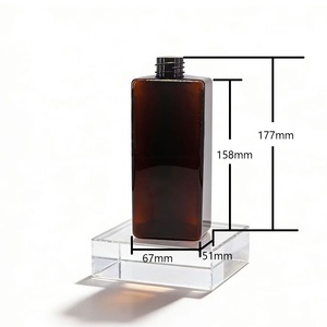 Xypackaging - <span class=keywords><strong>Botellas</strong></span> de Plástico <span class=keywords><strong>PET</strong></span> Rectangulares de Color Ámbar de <span class=keywords><strong>500</strong></span> <span class=keywords><strong>ml</strong></span> y 16 oz para Champú para Perros, con Dispensador de Bomba, <span class=keywords><strong>Precio</strong></span> al por Mayor - Product Image 5