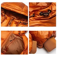 Manteau d'hiver rembourré pour homme, coupe ample, imperméable, épais, avec capuche, color block, 90% duvet de canard blanc