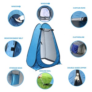 Tente <span class=keywords><strong>de</strong></span> douche <span class=keywords><strong>de</strong></span> camping portable en tissu Oxford double couche trois saisons, cabine <span class=keywords><strong>de</strong></span> change et <span class=keywords><strong>de</strong></span> douche extérieure pour l'intimité, vente en gros - Product Image 5