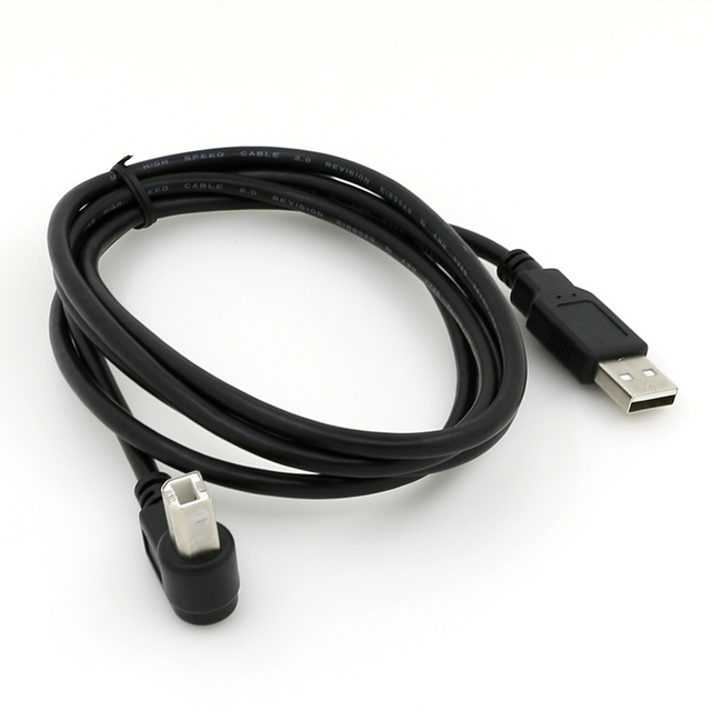 Custom Micro Usb 2.0 l Shape Type a Male to Right Angle 90 Degree Type B Male Data Printer Cable