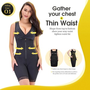 Faja Colombiana Muslo Cintura Entrenador Más Tallas Corsé Cremallera Body Mujer Gaines Amincissantes Modeladoras - Product Image 3