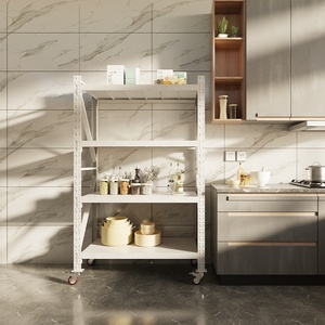 Kim loại kệ nhà bếp hộ gia đình tủ bếp Kệ tổ chức di chuyển thép kệ với bánh xe hộ gia đình kệ - Product Image 2