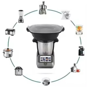 Robot de Cocina Inteligente de Acero Inoxidable Procesador de Alimentos Todo en Uno Olla Eléctrica Picadora Vaporera Extractor Amasadora Molienda de 10 Velocidades - Product Image 3