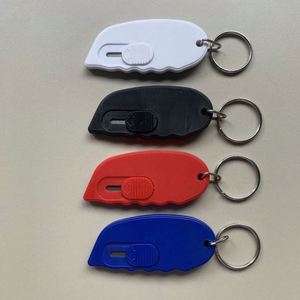 <b>Leaf</b>/Peapod Keychain Knife Unique Metal Box Cutter Keyring - Custom Logo Available - Product Image 2