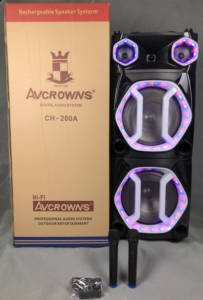 AVCrown CH-200A có thể sạc lại trực tiếp bên Hộp loa ngoài trời di động karaoke <span class=keywords><strong>loudest</strong></span> BT Loa ngọn lửa ánh sáng - Product Image 3