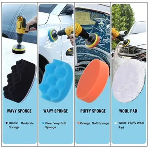 Drillbrush Automotive Soft White DrillBrush detergente per pelle Kit di lavaggio auto dettagli auto tappeto per auto Kit di pulizia sedile interno