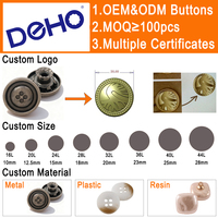 Boutons personnalisés en métal avec logo, en alliage de zinc et laiton, accessoires pour pantalons, 15mm-20mm, rivets dorés gravés, boutons pour jeans en denim et vestes