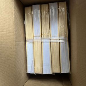 Blank Bamboo Hand Fan White <b>Paper</b> Folding Fan for DIY Painting Calligraphy - Product Image 5