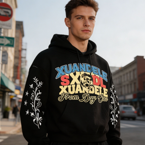 Custom Winter Streetwear Print Hoodie 400GSM Heavyweight 100% Cotton Boxy Fit Cropped Dropped Shoulder Acid Wash Vintage Unisex - Product Image 3