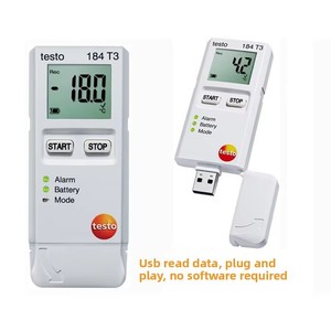 Enregistreur de données de température USB Testo 184, Plug and Play, Génération automatique de rapports, Surveillance des transports en chaîne du froid - Product Image 3