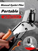 Kit de pinces à œillets en acier au carbone métrique 6 mm / 10 mm, outils portables, presse manuelle pour œillets métalliques, perforateur de trous pour cuir, toile, vêtements, bricolage