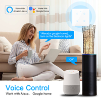 Interrupteur intelligent Wi-Fi Tuya monophasé 100-240V 6 gangs multi-contrôle 0-3000W neutre intelligent pour la décoration intérieure