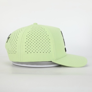 Gorras de Papá Bordadas Personalizadas de Alta Calidad 100%, Ajustables, de 5 Paneles, con Orificios Cortados con Láser, Estilo Diario - Product Image 4