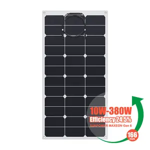 Venta caliente 120W panel solar flexible Sunpower ETFE panel solar marino 100W panel solar flexible para RV barco yate