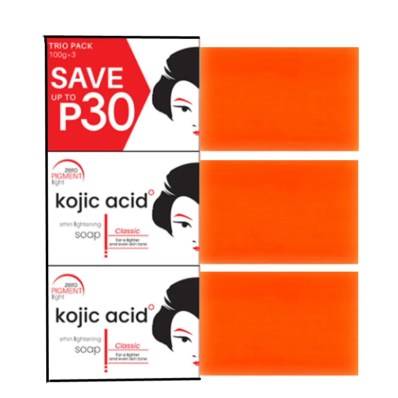 สบู่กรด Kojic บำรุงผิวสีดำเข้มสบู่ล้างมือฟอกสีฟัน