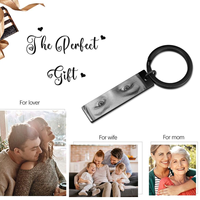 Porte-clés personnalisé « Eye I Love You » - Photo de l'œil gravée, rappel de conduite sécurisée, cadeau doux pour les couples et cadeaux promotionnels de vacances