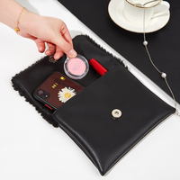 Pasokan Global rantai kustom Paparazzi # PA0458 penutup bulu Vegan kulit Pu tas Clutch pesta malam untuk wanita 2026AW