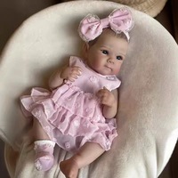 Haute 18 pouces pleurer bébé africain Silicone corps entier vrais vêtements réalistes Reborn poupées pour enfant filles jouets