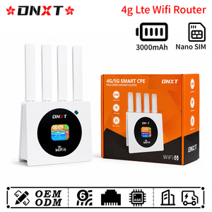 เราเตอร์ DNXT 4g Cat4 2.4GHz wifi 6 พร้อมเสาอากาศพับได้ แบตเตอรี่ 3000mAh รองรับซิมการ์ด 4g lte หน้าจอ LCD พอร์ต Type-C ใช้สำหรับทำงาน - Product Image 1
