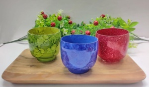 Hand-crafted New Luxury Olive Green Marbleized Glass Mold High-Quality Handmade Decorative Multi-purpose <b>Large</b> <b>Candle</b> Globe - Product Image 3