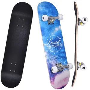 Venta al por mayor de madera en blanco 7 capas 100% China Maple skate Board personalizado pro Skateboard