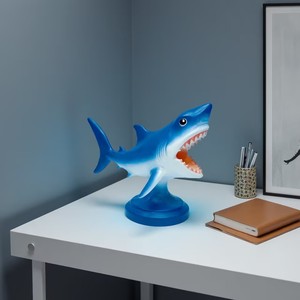 Great White Shark Night Light Desktop Decoration <b>USB</b> Plug In Animal Statue Modern Style Birthday Gift - Product Image 2