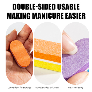 100/180 Nail tập tin miếng bọt biển đánh bóng Công cụ chà nhám khối cầu vồng hai mặt có thể giặt Eva Mini Nail đệm khối cho móng tay tự nhiên - Product Image 4