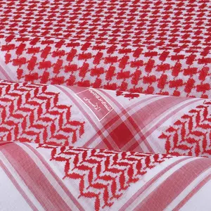 High Quality Muslim Islamic Shemagh 100% Cotton Keffiyeh Arab Scarf Kaffiyeh Saudi Kuwait Men's Turban
