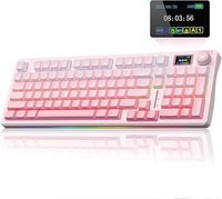 Clavier mécanique sans fil AULA S98 PRO, nouveau, 7-RGB, hotswap, gaming, filaire, 2.4G, ergonomique, plastique, batterie 4000mAh, USB Type-C