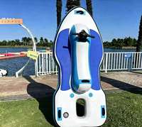Moto Acuática Eléctrica Inflable, Scooter Acuático Motorizado Portátil, Juguete Acuático de Alta Velocidad para Playa y Lago