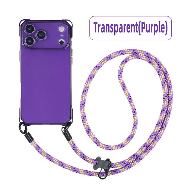 Universal Cell Mobile Smartphone Phone Cover Crossbody Necklace Strap Lanyard Phone Case for iPhone 18 17 16 15 14 13 12 Pro Max