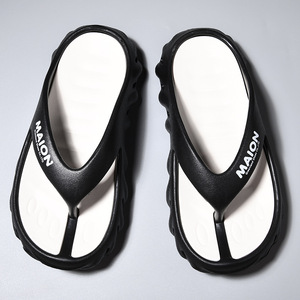 Maion <b>Flip</b> <b>Flops</b> Thick Sole Anti Slip Outdoor Beach <b>Slippers</b> Adult Unisex Black Green - Product Image 4