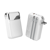 Batterie externe portable ultra-mince PD22.5W 20000mAh 20W GaN Tech avec câbles intégrés et charge rapide